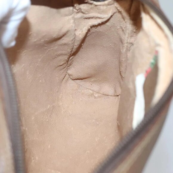 GUCCI GG Supreme Web Sherry Line Clutch Bag PVC Beige 89 01 002 Auth BA2470 - Picture 8 of 16